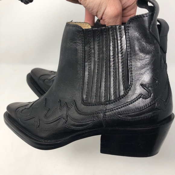 Donato Marrone Black Leather Ankle Boots Men’s 6.5 - Picture 10 of 12